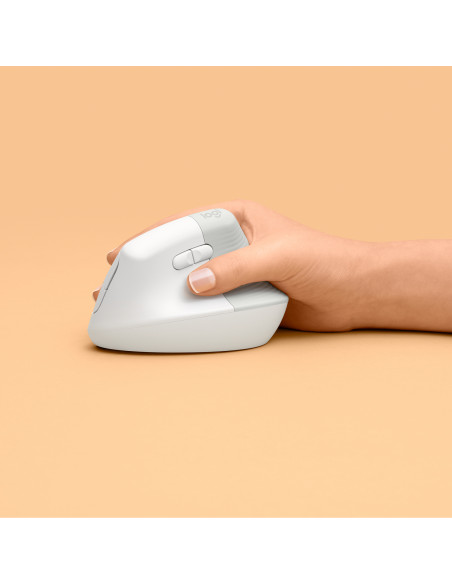 Logitech Lift Mouse Ergonomico Verticale, Senza Fili, Ricevitore Bluetooth o Logi Bolt USB, Clic Silenziosi, 4 Tasti, Compatibil