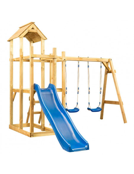 Set Gioco da Esterno 285x305x226,5 cm Legno di Pino Impregnato