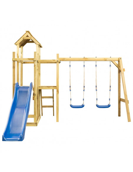 Set Gioco da Esterno 285x305x226,5 cm Legno di Pino Impregnato