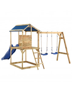 Set da Gioco da Esterno in Legno di Pino Impregnato 2