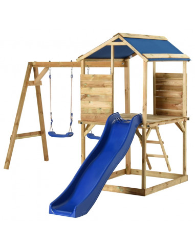 Set da Gioco da Esterno in Legno di Pino Impregnato