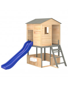 Set da Gioco da Esterno in Legno Massello di Abete 2