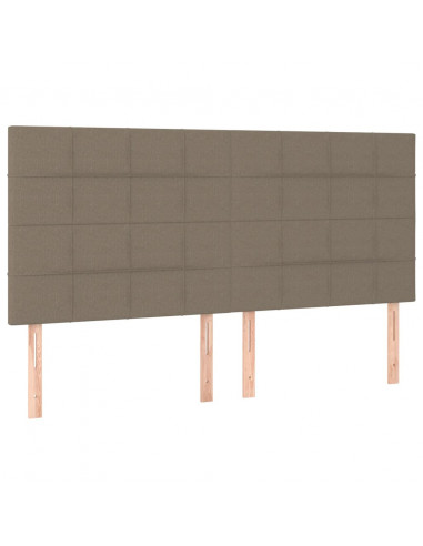 Testiere 4 pz Tortora 80x5x78/88 cm in Tessuto