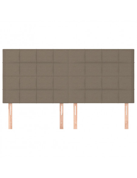 Testiere 4 pz Tortora 80x5x78/88 cm in Tessuto
