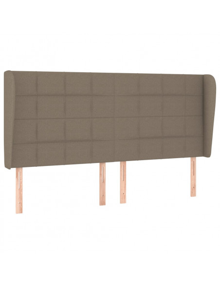 Testiera ad Orecchio Tortora 163x23x118/128 cm in Tessuto