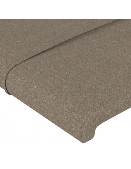 Testiera ad Orecchio Tortora 163x16x118/128 cm in Tessuto