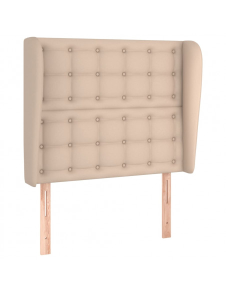 Testiera ad Orecchio Cappuccino 83x23x118/128 cm in Similpelle