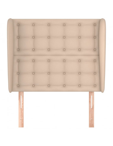 Testiera ad Orecchio Cappuccino 83x23x118/128 cm in Similpelle