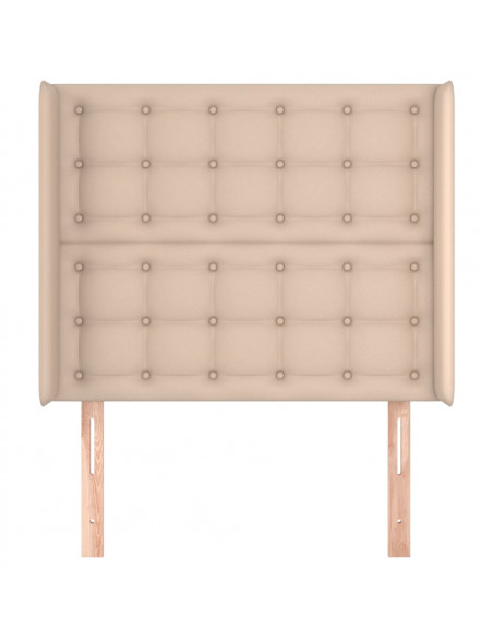 Testiera ad Orecchio Cappuccino 83x16x118/128 cm in Similpelle