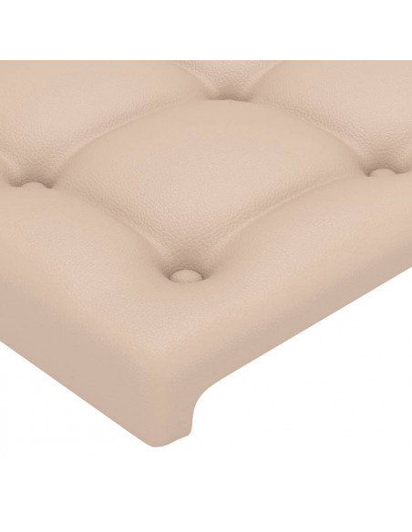 Testiera ad Orecchio Cappuccino 83x16x118/128 cm in Similpelle