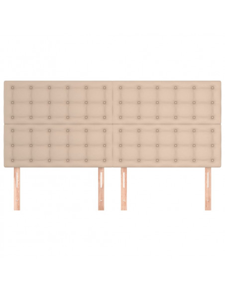 Testiere 4 pz Cappuccino 80x5x78/88 cm in Similpelle
