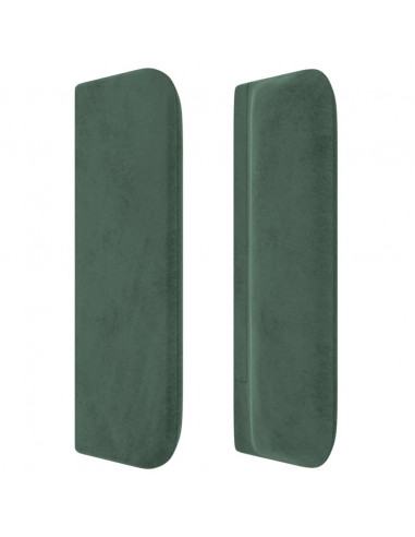 Testiera ad Orecchio Verde Scuro 163x16x78/88 cm in Velluto