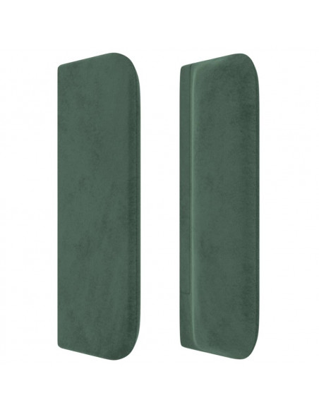 Testiera ad Orecchio Verde Scuro 163x16x78/88 cm in Velluto