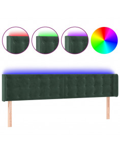 Testiera a LED Verde Scuro 163x16x78/88 cm in Velluto 2