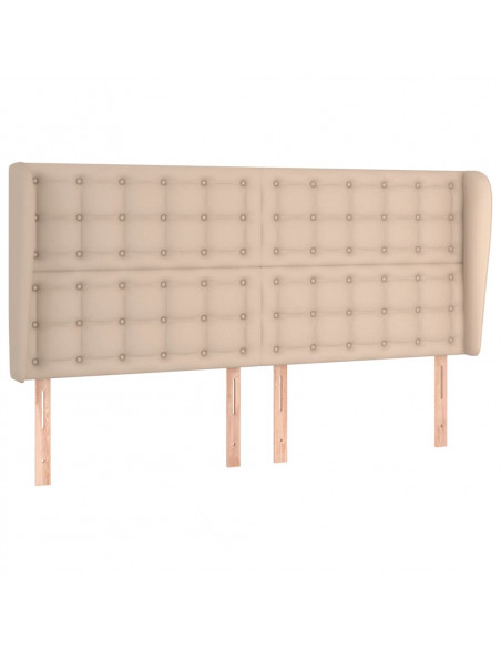Testiera ad Orecchio Cappuccino 163x23x118/128 cm in Similpelle