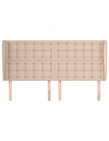 Testiera ad Orecchio Cappuccino 163x23x118/128 cm in Similpelle