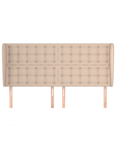 Testiera ad Orecchio Cappuccino 163x23x118/128 cm in Similpelle