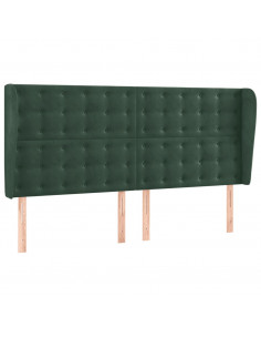 Testiera ad Orecchio Verde Scuro 163x23x118/128cm in Velluto 2