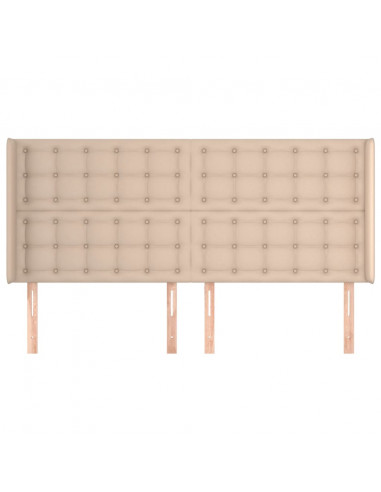 Testiera ad Orecchio Cappuccino 163x16x118/128 cm in Similpelle