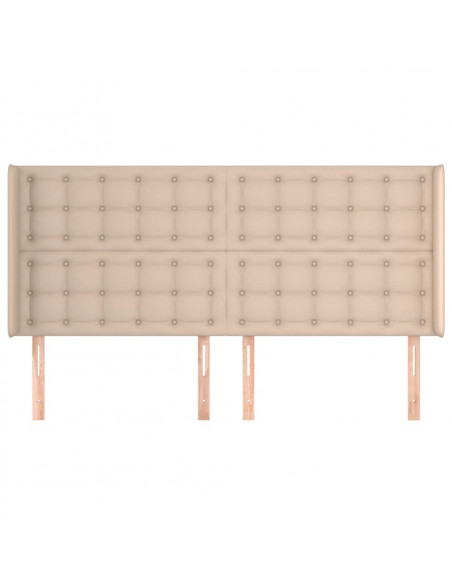 Testiera ad Orecchio Cappuccino 163x16x118/128 cm in Similpelle