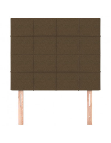 Testiera 2 pz Marrone Scuro 80x5x78/88 cm in Tessuto