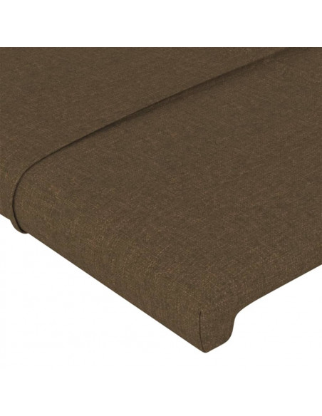 Testiera 2 pz Marrone Scuro 80x5x78/88 cm in Tessuto