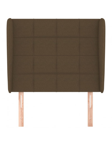 Testiera ad Orecchio Marrone Scuro 83x23x118/128 cm in Tessuto