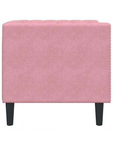 Poltrona Chesterfield Rosa in Velluto