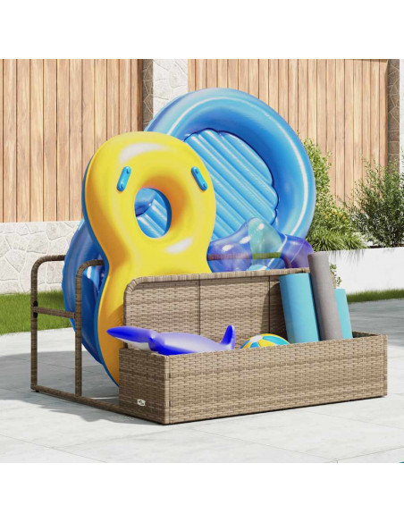 Galleggiante a Bordo Piscina Beige 110x100x57 cm in Polyrattan
