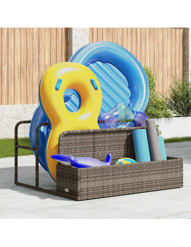 Galleggiante a Bordo Piscina Grigio 110x100x57 cm in Polyrattan