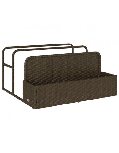 Galleggiante a Bordo Piscina Marrone 110x100x57 cm Polyrattan