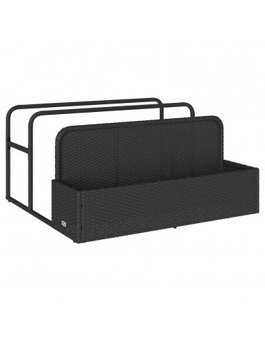 Galleggiante a Bordo Piscina Nero 110x100x57 cm in Polyrattan