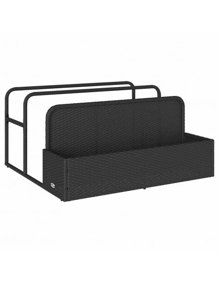 Galleggiante a Bordo Piscina Nero 110x100x57 cm in Polyrattan