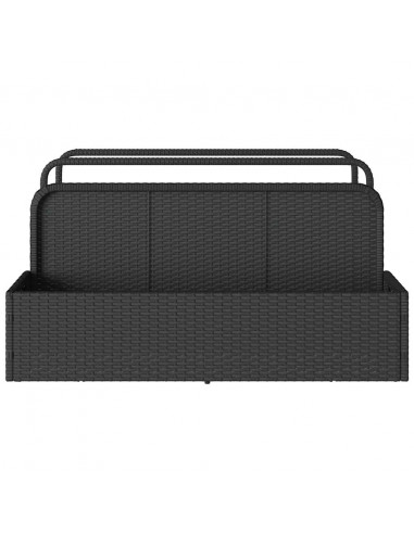 Galleggiante a Bordo Piscina Nero 110x100x57 cm in Polyrattan