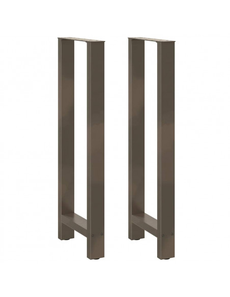 Gambe per Tavolino Acciaio Naturale 2 pz 50x(110-111)cm Acciaio