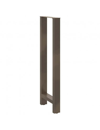 Gambe per tavolo da bar in acciaio naturale 2 pz 50x(110-111) cm in acciaio