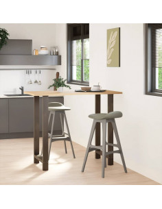 Gambe per tavolo da bar in acciaio naturale 2 pz 60x(110-111) cm in acciaio 2