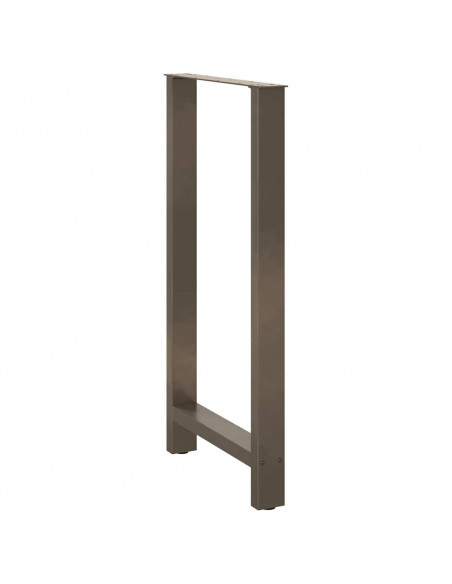 Gambe per Tavolino Acciaio Naturale 2 pz 60x(110-111)cm Acciaio
