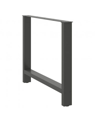 Gambe per Tavolino Antracite 2 pz 100x(72-73) cm Acciaio