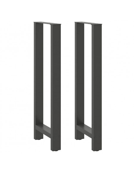 Gambe per Tavolino Antracite 2 pz 40x(110-111) cm Acciaio