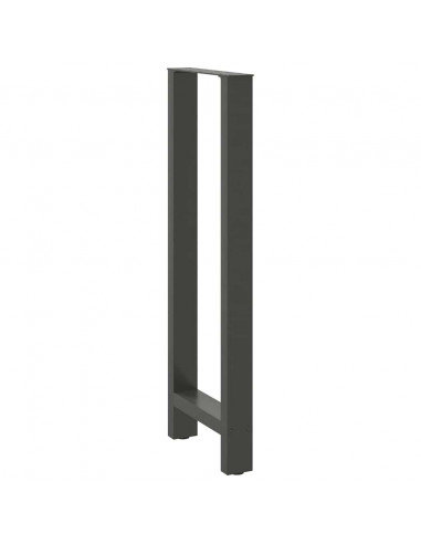 Gambe per tavolo da bar antracite 2 pz 40x(110-111) cm in acciaio