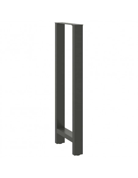 Gambe per tavolo da bar antracite 2 pz 40x(110-111) cm in acciaio