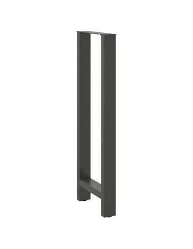 Gambe per tavolo da bar antracite 2 pz 50x(110-111) cm in acciaio