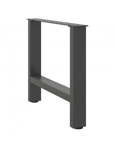 Gambe per Tavolino Antracite 2 pz 60x(42-43) cm Acciaio