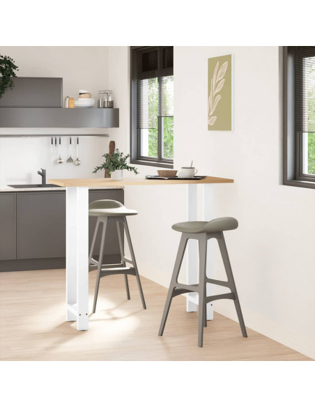 Gambe per tavolo da bar bianche 2 pz 50x(110-111) cm in acciaio