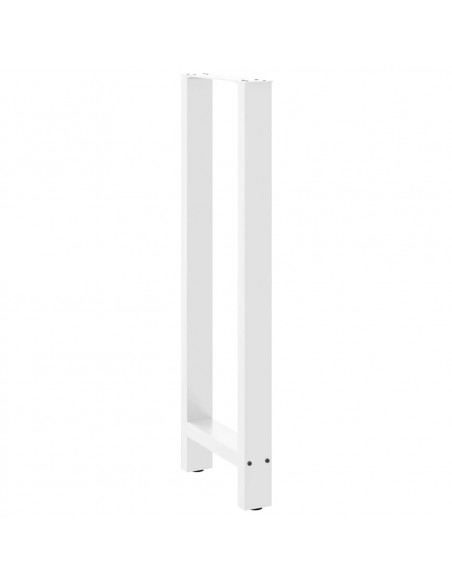 Gambe per Tavolino Bianco 2 pz 50x(110-111) cm Acciaio