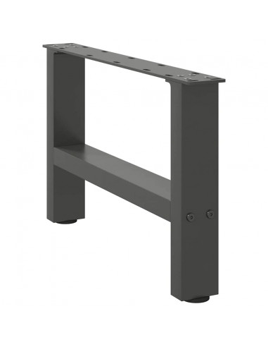 Gambe per Tavolino da Caffè Antracite 2 pz 50x(30-31)cm Acciaio