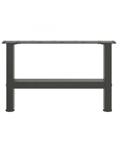 Gambe per Tavolino da Caffè Antracite 2 pz 50x(30-31)cm Acciaio