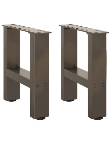 Gambe per Tavolino da Caffè Naturale 2 pz 30x(30-31) cm Acciaio