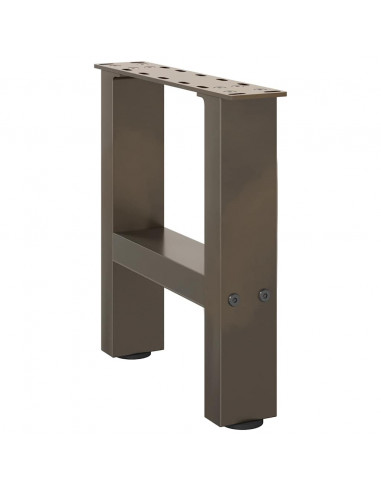 Gambe per Tavolino da Caffè Naturale 2 pz 30x(30-31) cm Acciaio